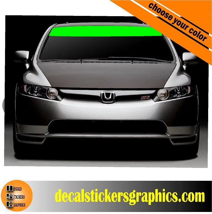 Plain Color Windshield Sun Strip