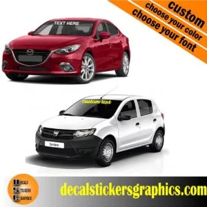 Windshield Custom Vinyl Text