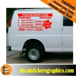 Work Van Vinyl Decals 1 color