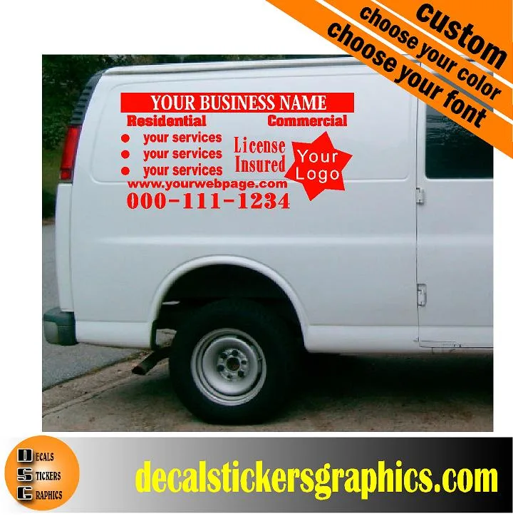 Work Van Vinyl Decals 1 color